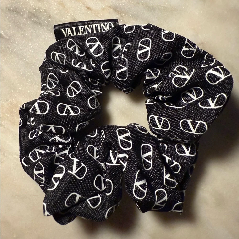 Valentino | Accessories | Valentino Beauty Black White Scrunchie